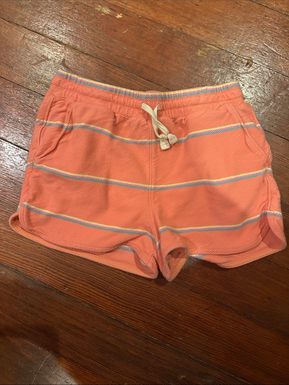 Tea Collection Coral Striped Drawstring Shorts